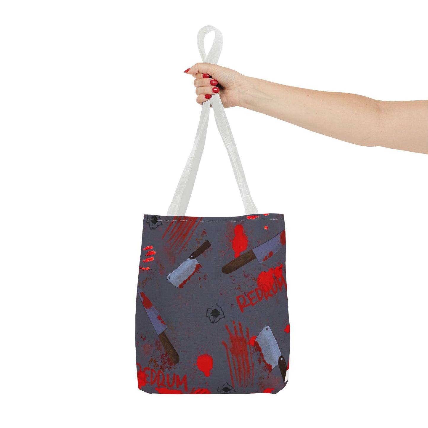Gory Tote Bag with Redrum Design, Horror Aesthetic Bag, Perfect for Halloween, Gift for Horror Fans, Unique Movie-Inspired Accessory