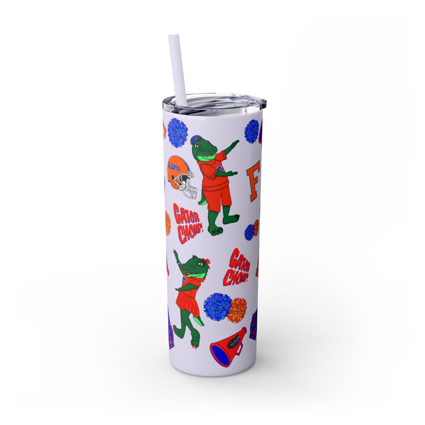 Florida Gators Spirit Skinny Tumbler - 20oz, Perfect for Game Day, Alumni Gifts, Sports Parties, Custom Drinkware, Florida Fan Merch