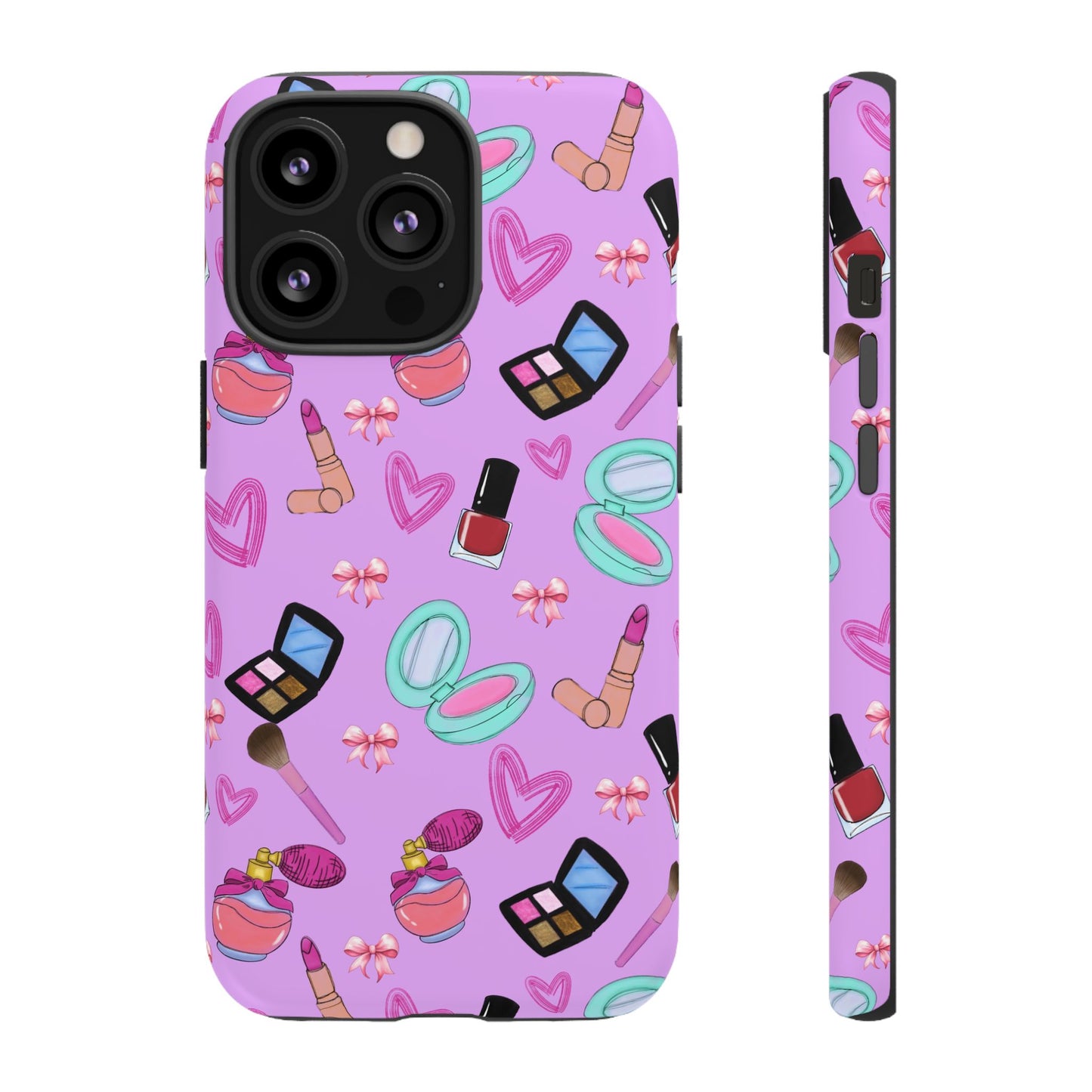 Cute Makeup Phone Case, Tough Cases, Cosmetic Lover Gift, Makeup Junkie Accessory, Beauty Phone Cover, Fun Design for Her