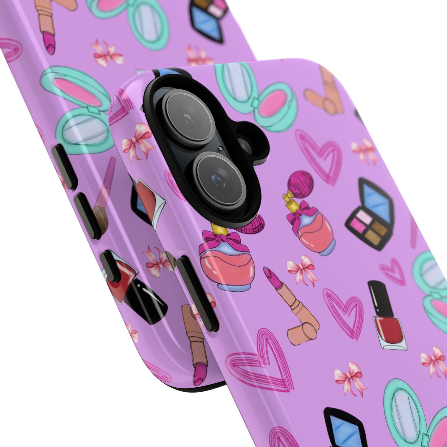 Cute Makeup Phone Case, Tough Cases, Cosmetic Lover Gift, Makeup Junkie Accessory, Beauty Phone Cover, Fun Design for Her
