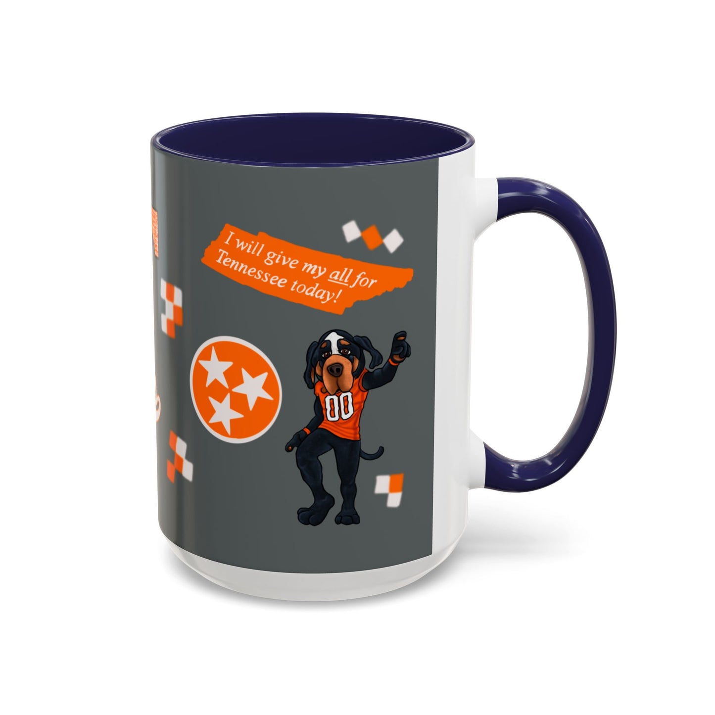 Tennessee Spirit Coffee Mug, Perfect for Gameday, College Student Gift, Unique Drinkware, Sports Fan Mug, Show Your Team Pride