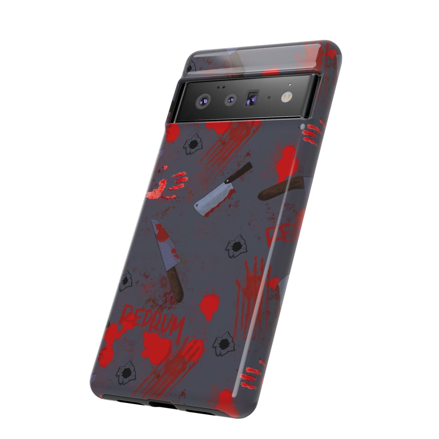 Blood Splatter Phone Case, Tough Case for Horror Fans, Halloween Accessory, Unique Gift for Gamers, Spooky Phone Cover