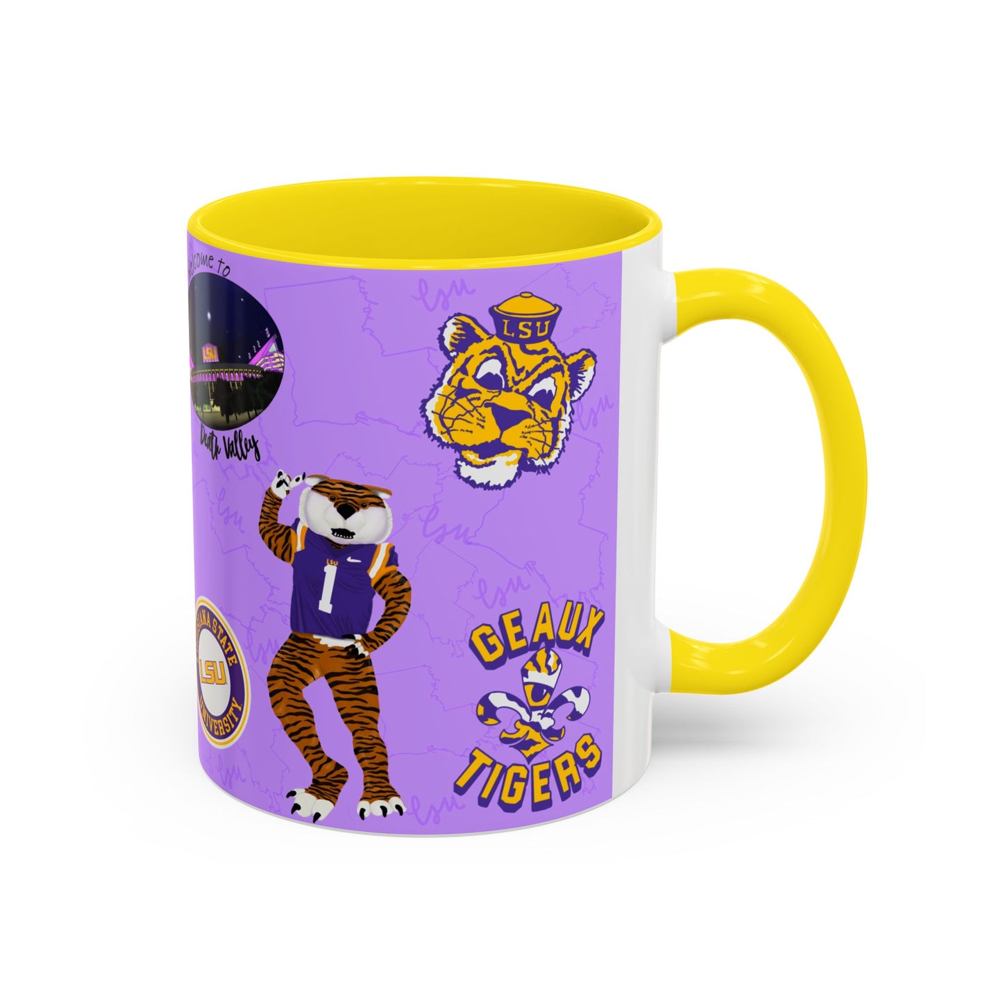 LSU Tigers Accent Coffee Mug - Perfect for Sports Fans, Gift for Graduates, Home Decor, College Student, Game Day Essentials