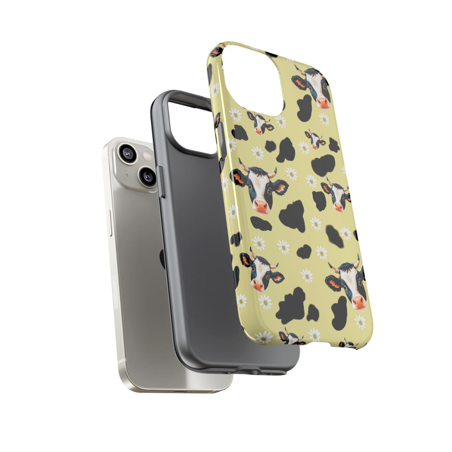 Cow Print Phone Case - Cute Protection for Animal Lovers, Gift for Farmhouse Decor, Cheerful Cow Design