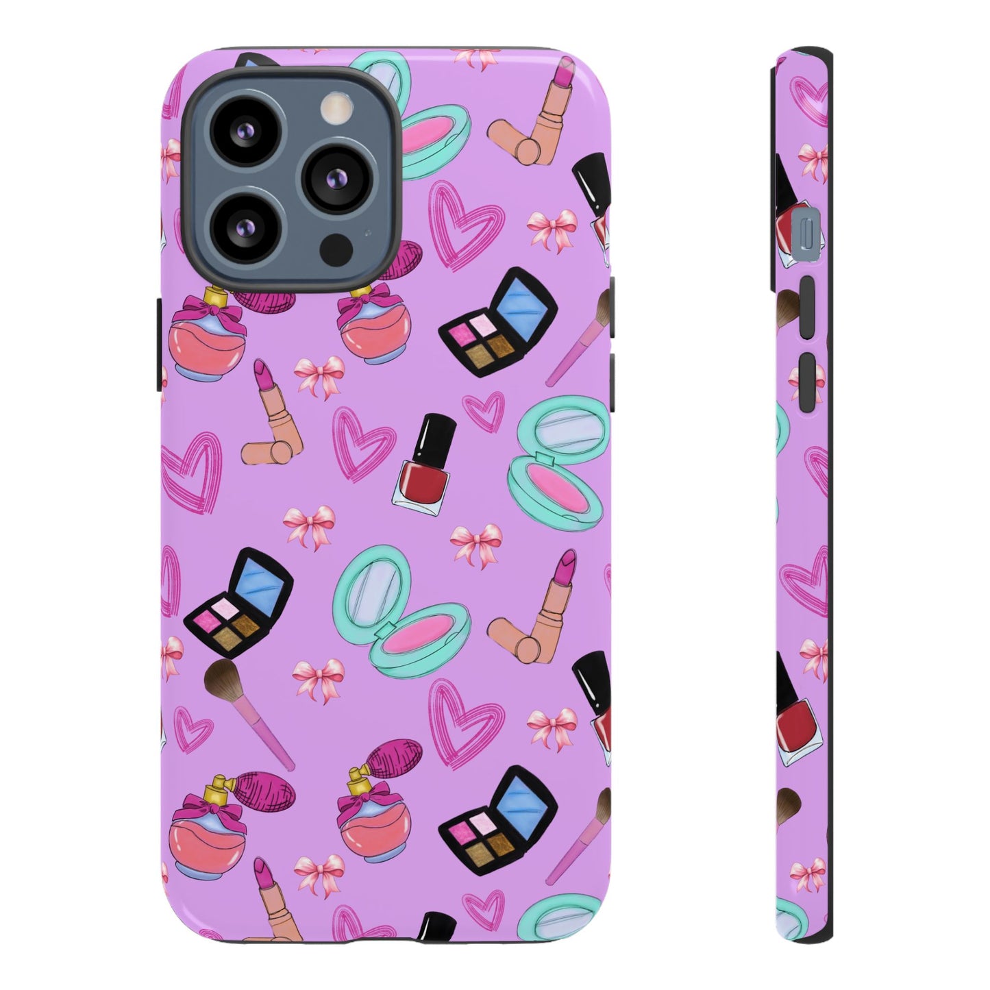 Cute Makeup Phone Case, Tough Cases, Cosmetic Lover Gift, Makeup Junkie Accessory, Beauty Phone Cover, Fun Design for Her