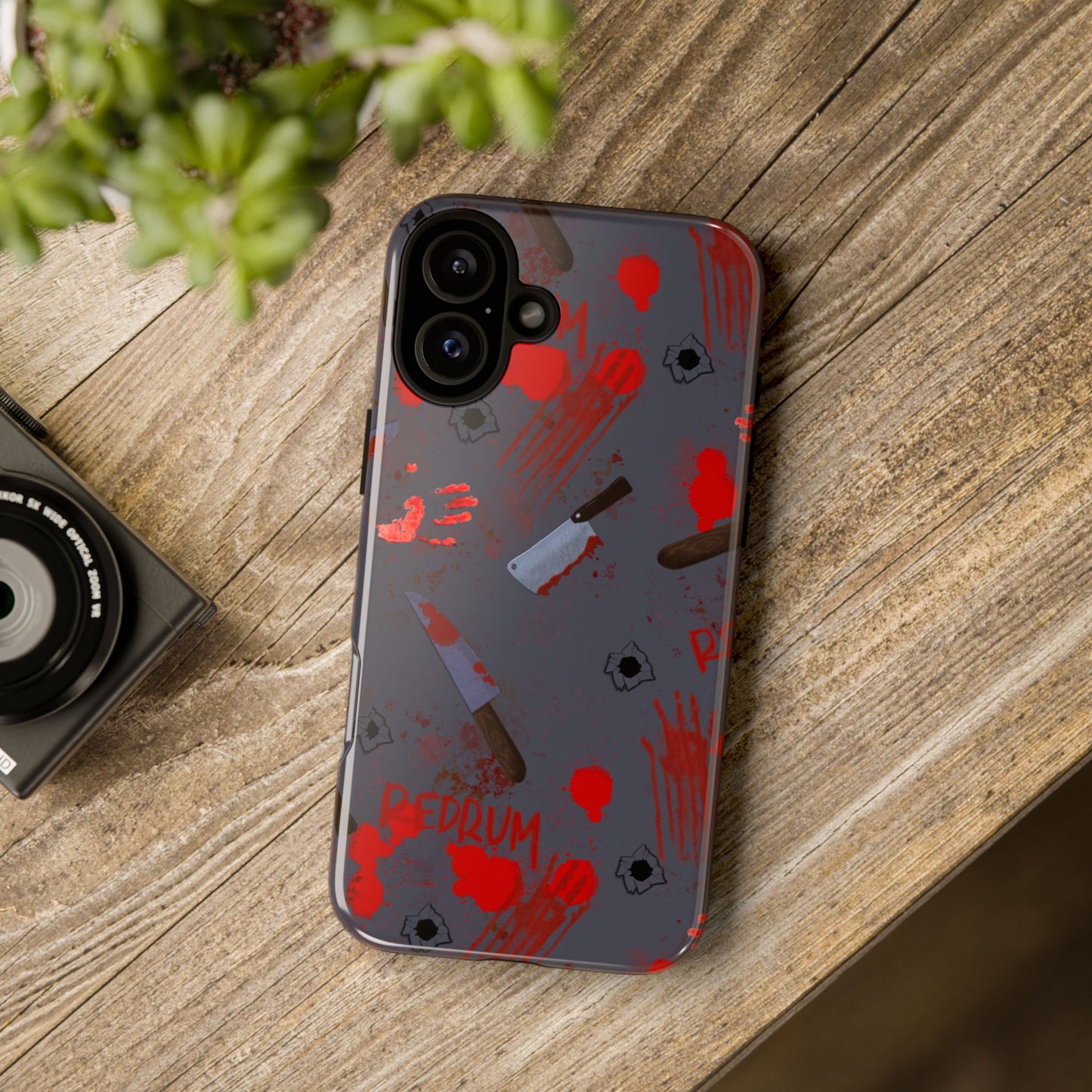 Blood Splatter Phone Case, Tough Case for Horror Fans, Halloween Accessory, Unique Gift for Gamers, Spooky Phone Cover