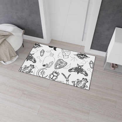 Witchy Mystical Floor Mat with Mystical Design, Rug for Yoga & Meditation, Heavy Duty Doormat, Gift for Spirituality Lovers, Home Decor