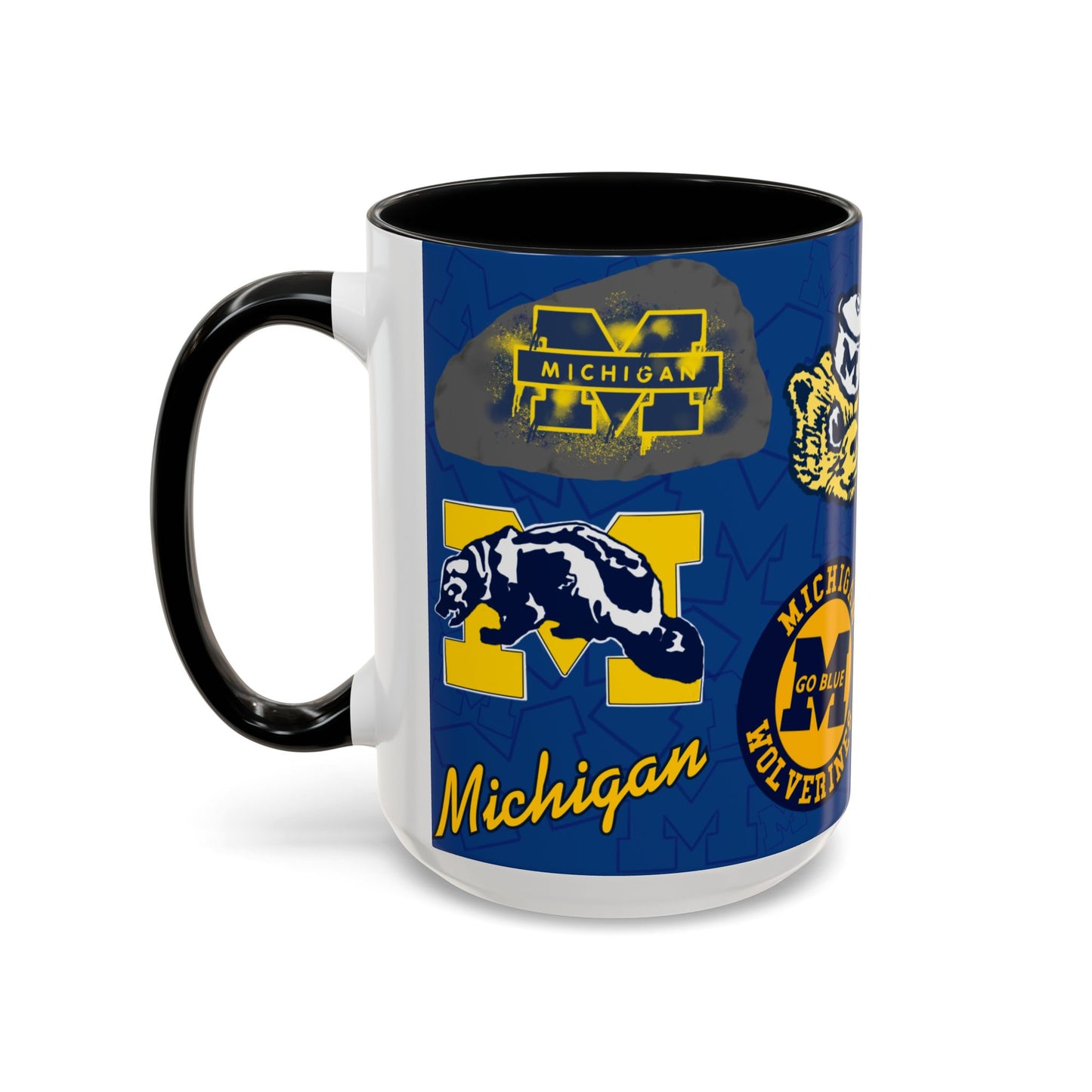 Michigan Wolverines Accent Coffee Mug - Perfect for Game Day, Fan Gift, Coffee Lovers, Sports Decor, College Spirit
