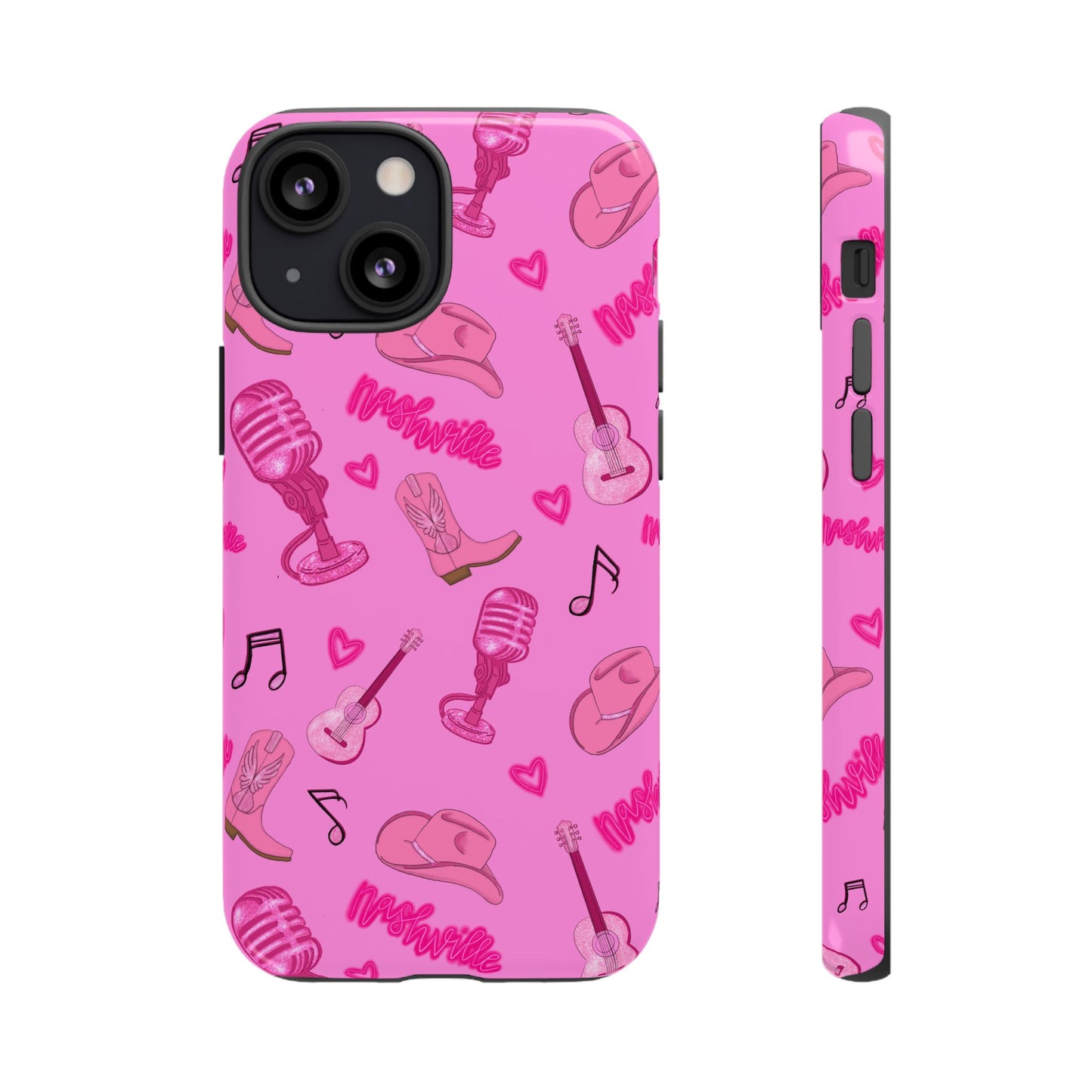 Pink Music Cases for Tough Love, Music Lover Gift, Phone Accessories, Cute Phone Covers, Stylish Cases for Women