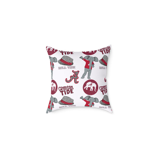 Crimson Tide Decorative Pillow, Cozy Home Accent, College Dorm Decor, Gift for Sports Fans, Alabama Pride