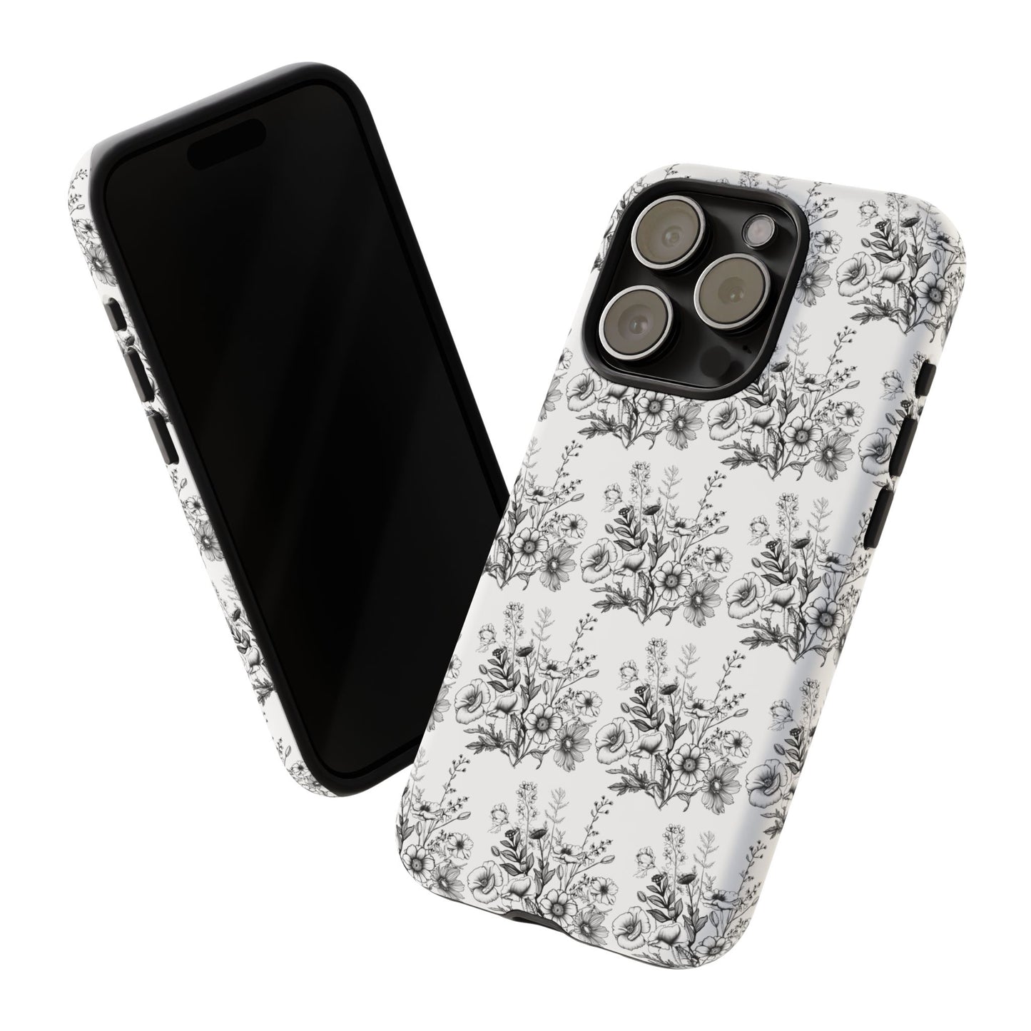 Floral Phone Case, Tough Cases with Elegant Black and White Design, Protective Cover for Fashion Lovers, Unique Gift for All [...]
