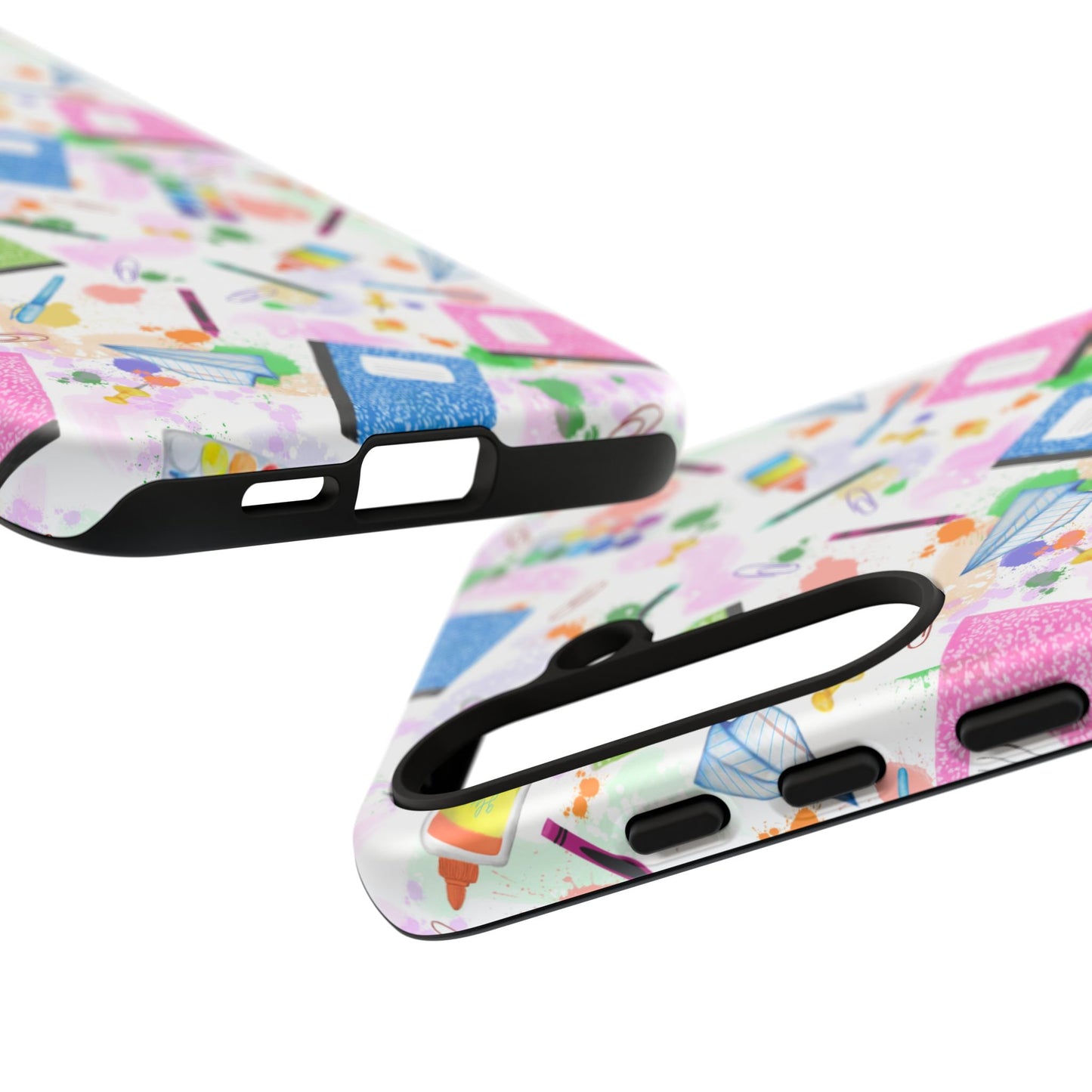 Colorful Art-Themed Phone Case, Cute Creative Gift for Artists, Unique Mobile Cover, Fun School Supplies Case, Bright Art Supplies Design