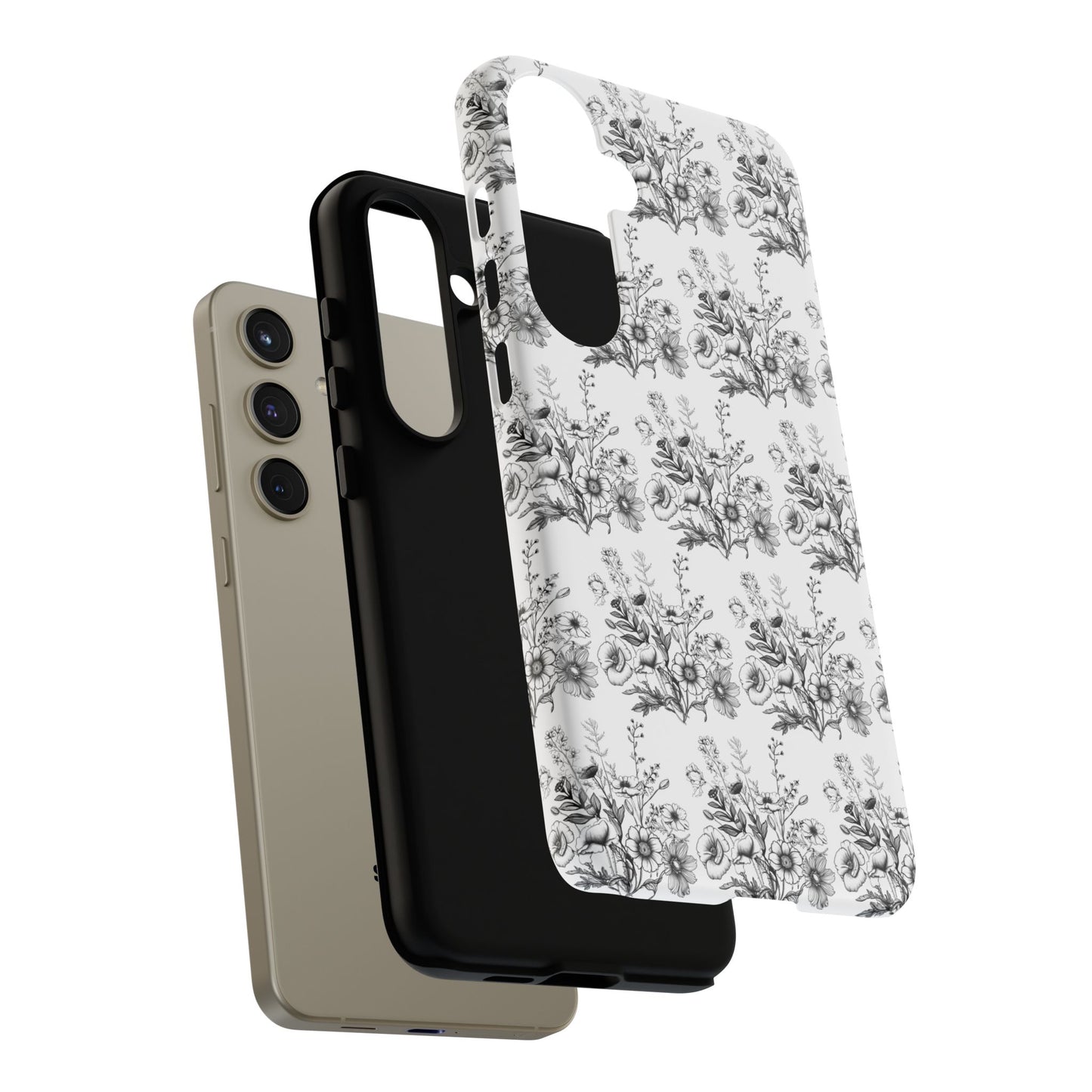 Floral Phone Case, Tough Cases with Elegant Black and White Design, Protective Cover for Fashion Lovers, Unique Gift for All [...]