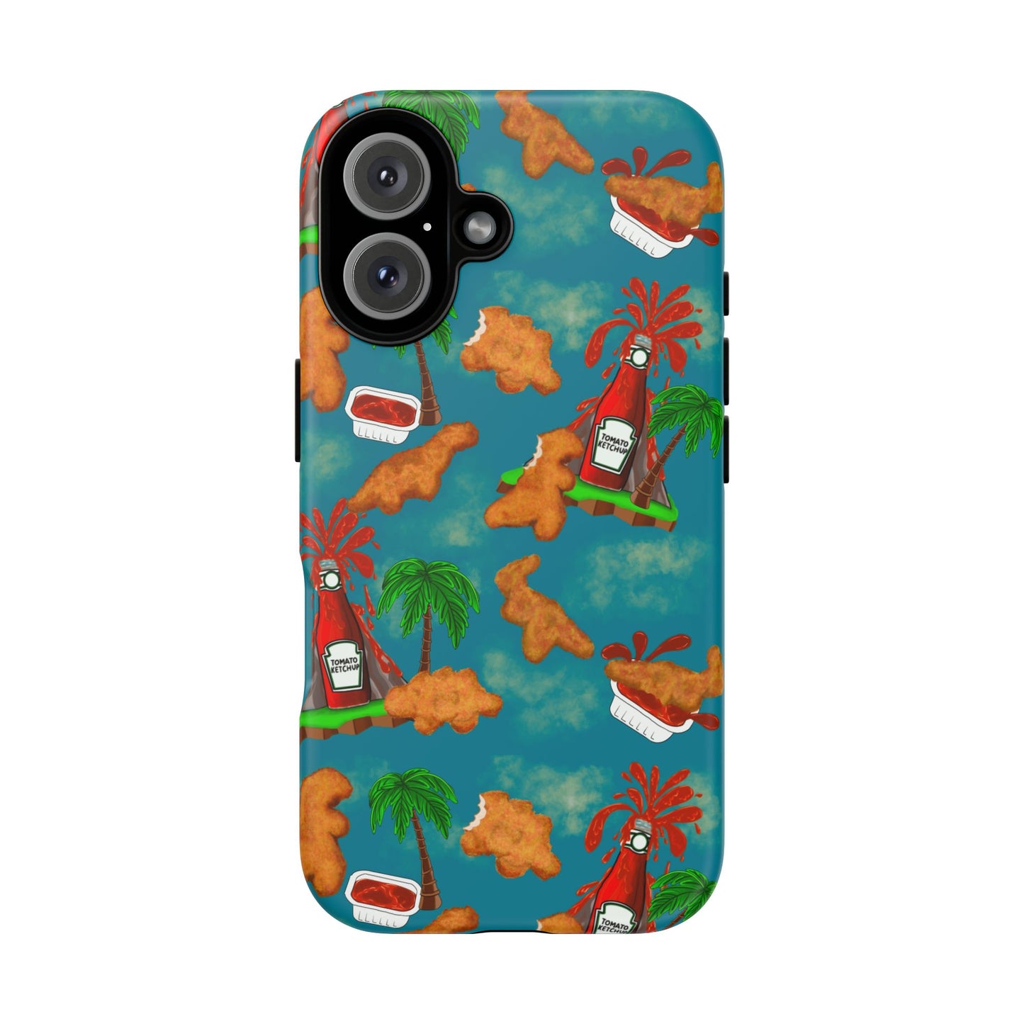 Dino Nuggets Phone Case - Tropical Vibes & Humor, Perfect Gift for Friends, Summer BBQ, Beach Lovers, Unique Accessory, Tough Cases