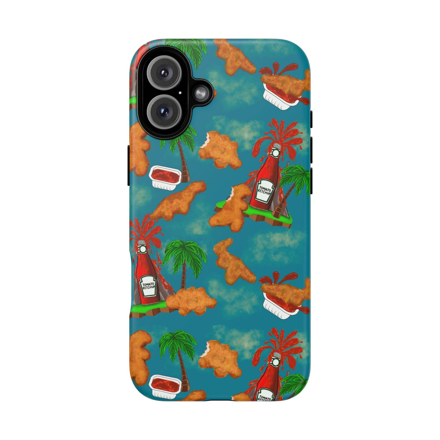 Dino Nuggets Phone Case - Tropical Vibes & Humor, Perfect Gift for Friends, Summer BBQ, Beach Lovers, Unique Accessory, Tough Cases