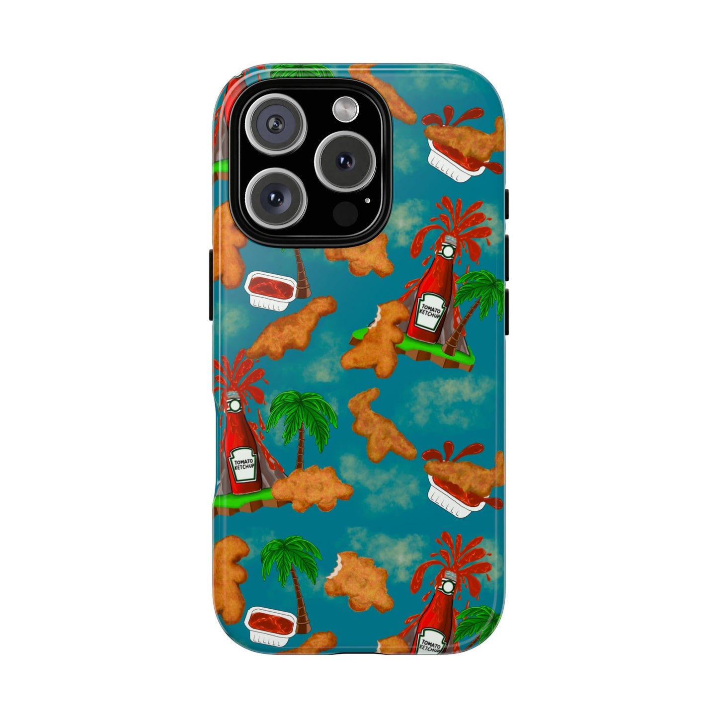 Dino Nuggets Phone Case - Tropical Vibes & Humor, Perfect Gift for Friends, Summer BBQ, Beach Lovers, Unique Accessory, Tough Cases