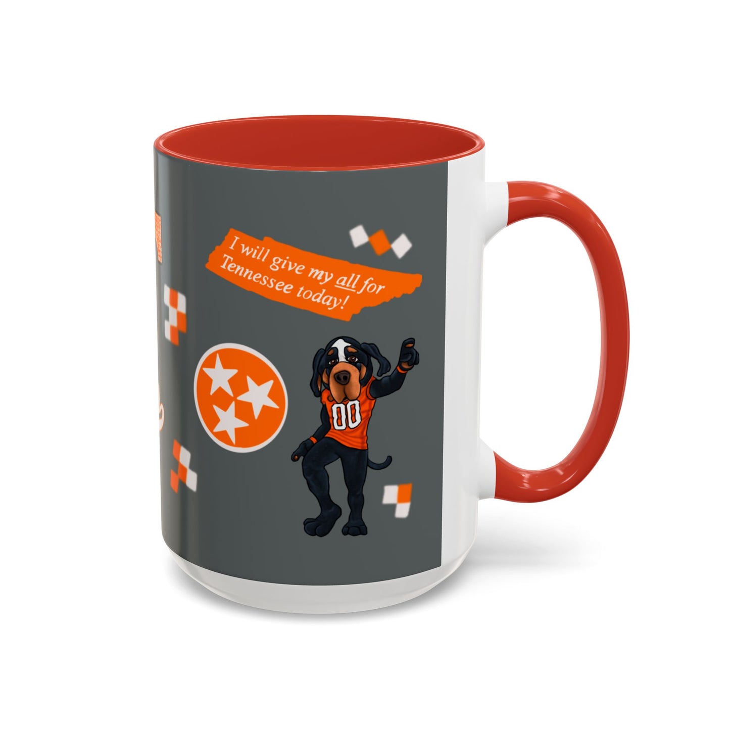Tennessee Spirit Coffee Mug, Perfect for Gameday, College Student Gift, Unique Drinkware, Sports Fan Mug, Show Your Team Pride