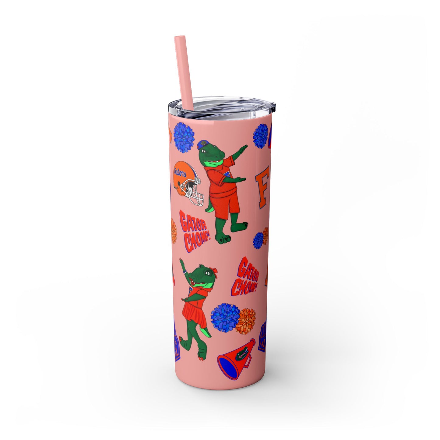 Florida Gators Spirit Skinny Tumbler - 20oz, Perfect for Game Day, Alumni Gifts, Sports Parties, Custom Drinkware, Florida Fan Merch