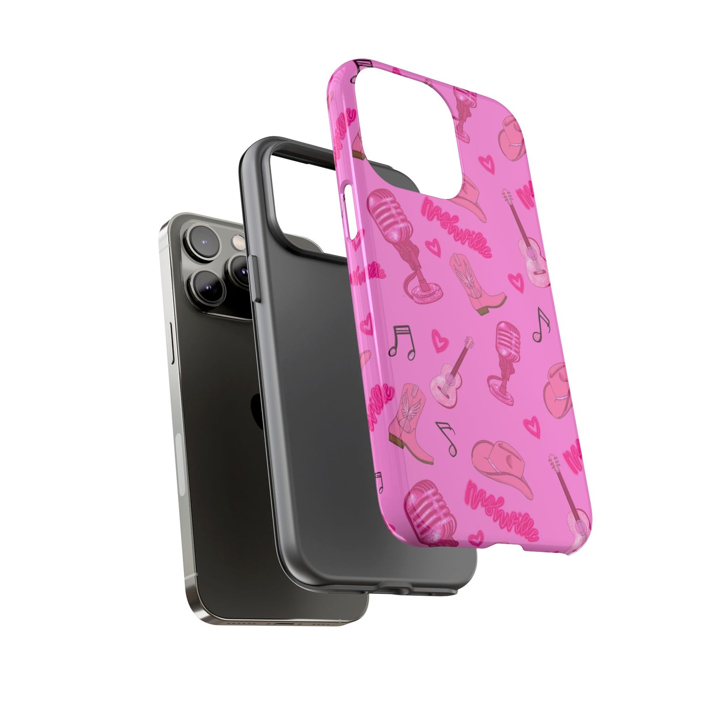 Pink Music Cases for Tough Love, Music Lover Gift, Phone Accessories, Cute Phone Covers, Stylish Cases for Women
