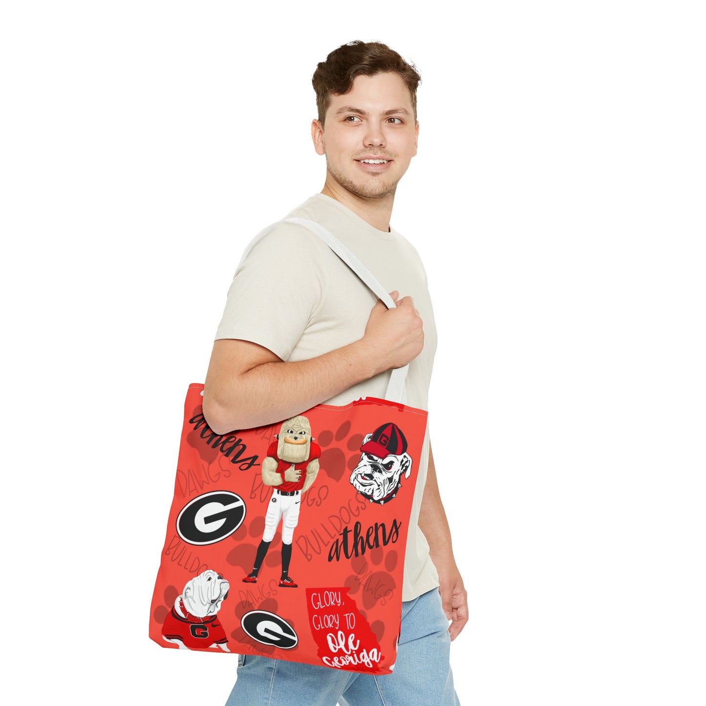 Georgia Bulldogs Tote Bag - Sporty, Cheerful, College Vibe, Perfect for Game Days, Fans, School Spirit, Lightweight, Versatile
