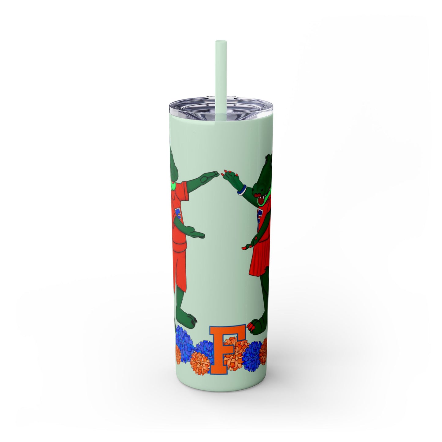 Florida Gators Skinny Tumbler with Straw | Perfect for Gifts, Sports Events, Tailgating, Summer Drinks, Eco-Friendly Hydration