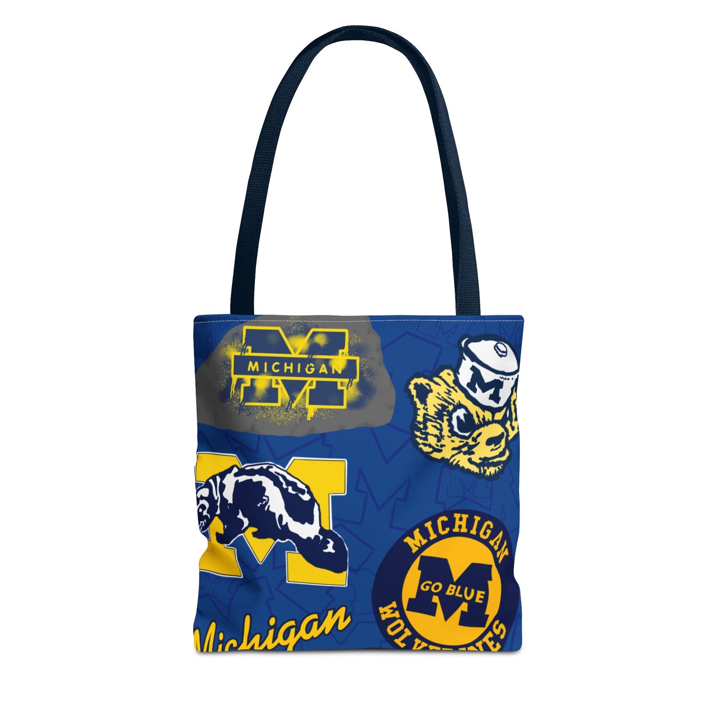 Michigan Spirit Tote Bag, College Student Gift, Game Day Accessory, Team Pride, Sports Tote, University of Michigan