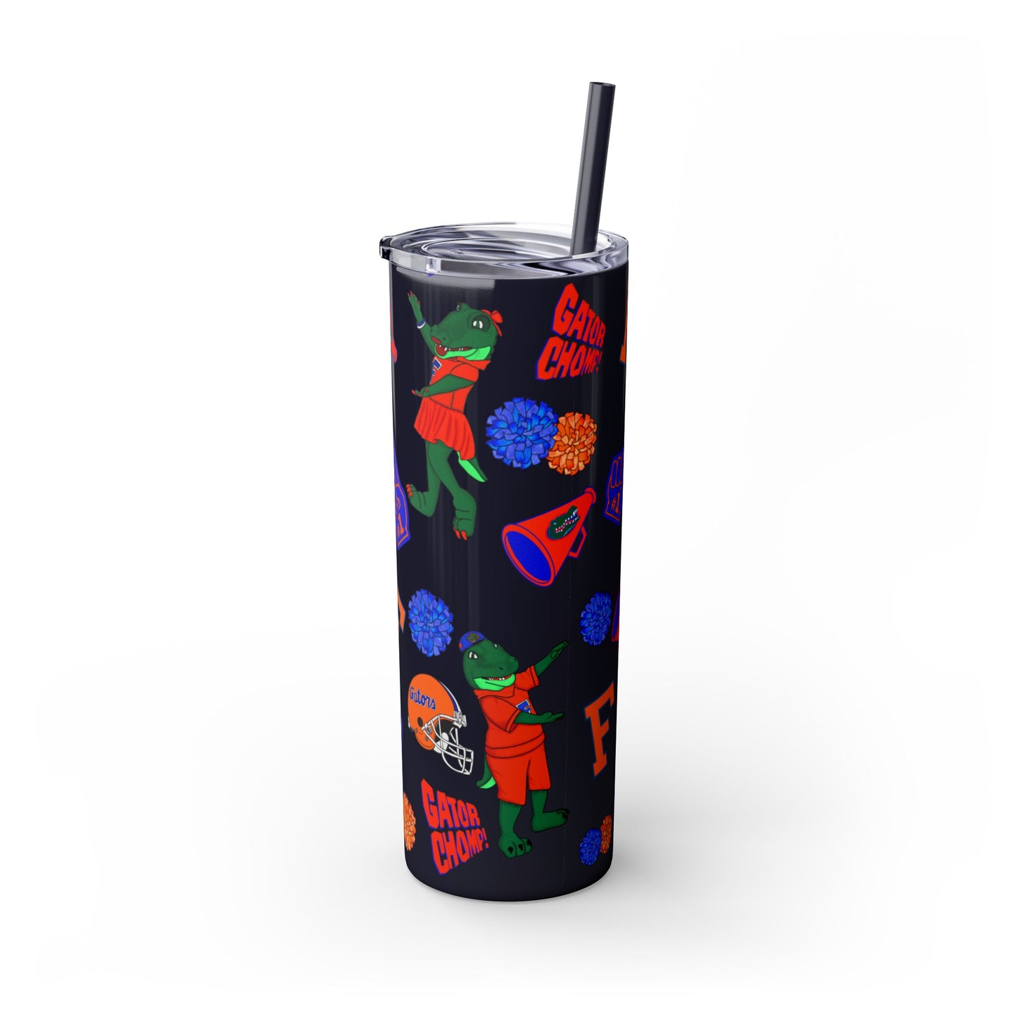 Florida Gators Spirit Skinny Tumbler - 20oz, Perfect for Game Day, Alumni Gifts, Sports Parties, Custom Drinkware, Florida Fan Merch