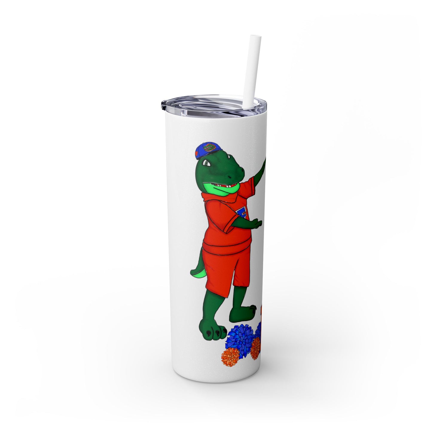 Florida Gators Skinny Tumbler with Straw | Perfect for Gifts, Sports Events, Tailgating, Summer Drinks, Eco-Friendly Hydration