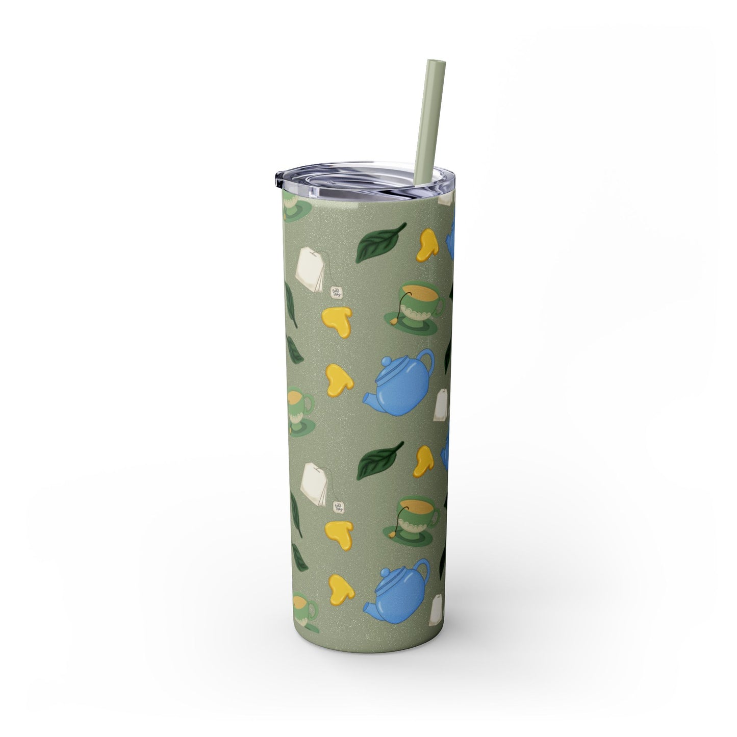 Charming Tea Themed Tumbler, Stylish Drinkware for Tea Lovers, Perfect for Gifts, Home, Travel, Eco-Friendly Beverage Container
