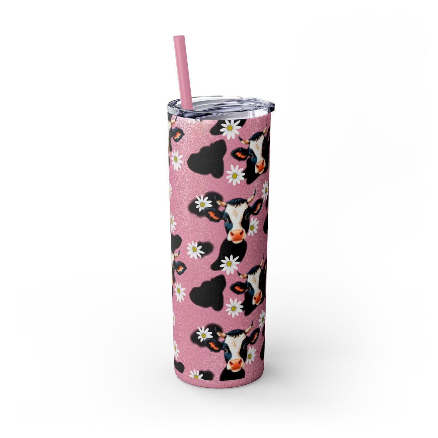Charming Cow Print Tumbler with Straw, 20oz | Perfect for Cow Lovers, Unique Gift, Farmhouse Decor, Daily Hydration, Fun Drinkware