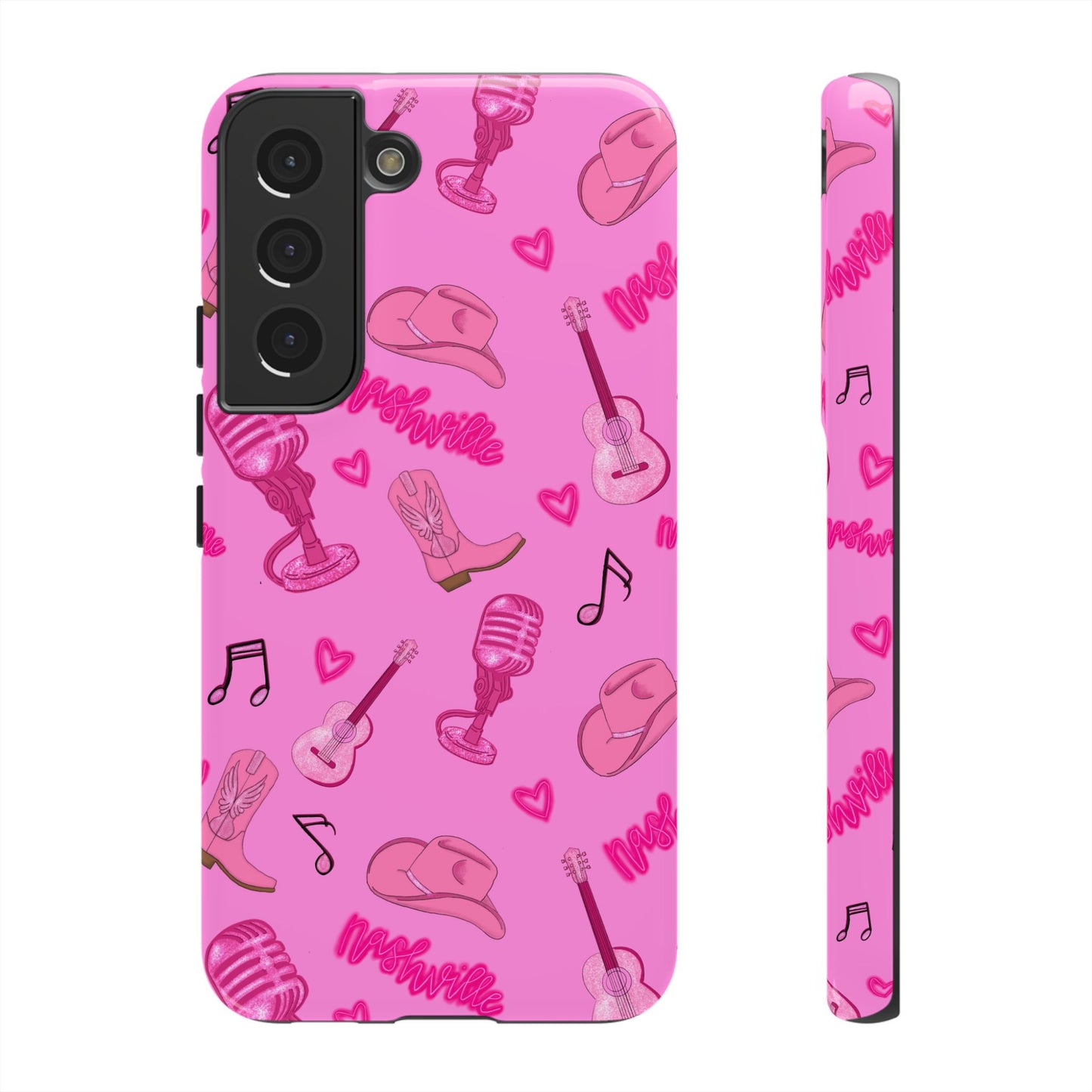 Pink Music Cases for Tough Love, Music Lover Gift, Phone Accessories, Cute Phone Covers, Stylish Cases for Women