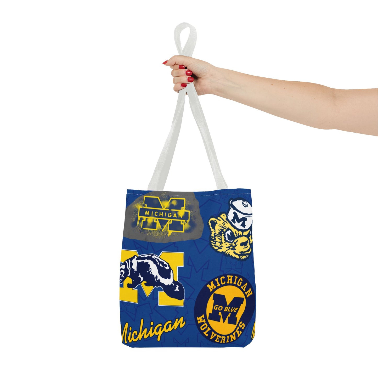 Michigan Spirit Tote Bag, College Student Gift, Game Day Accessory, Team Pride, Sports Tote, University of Michigan