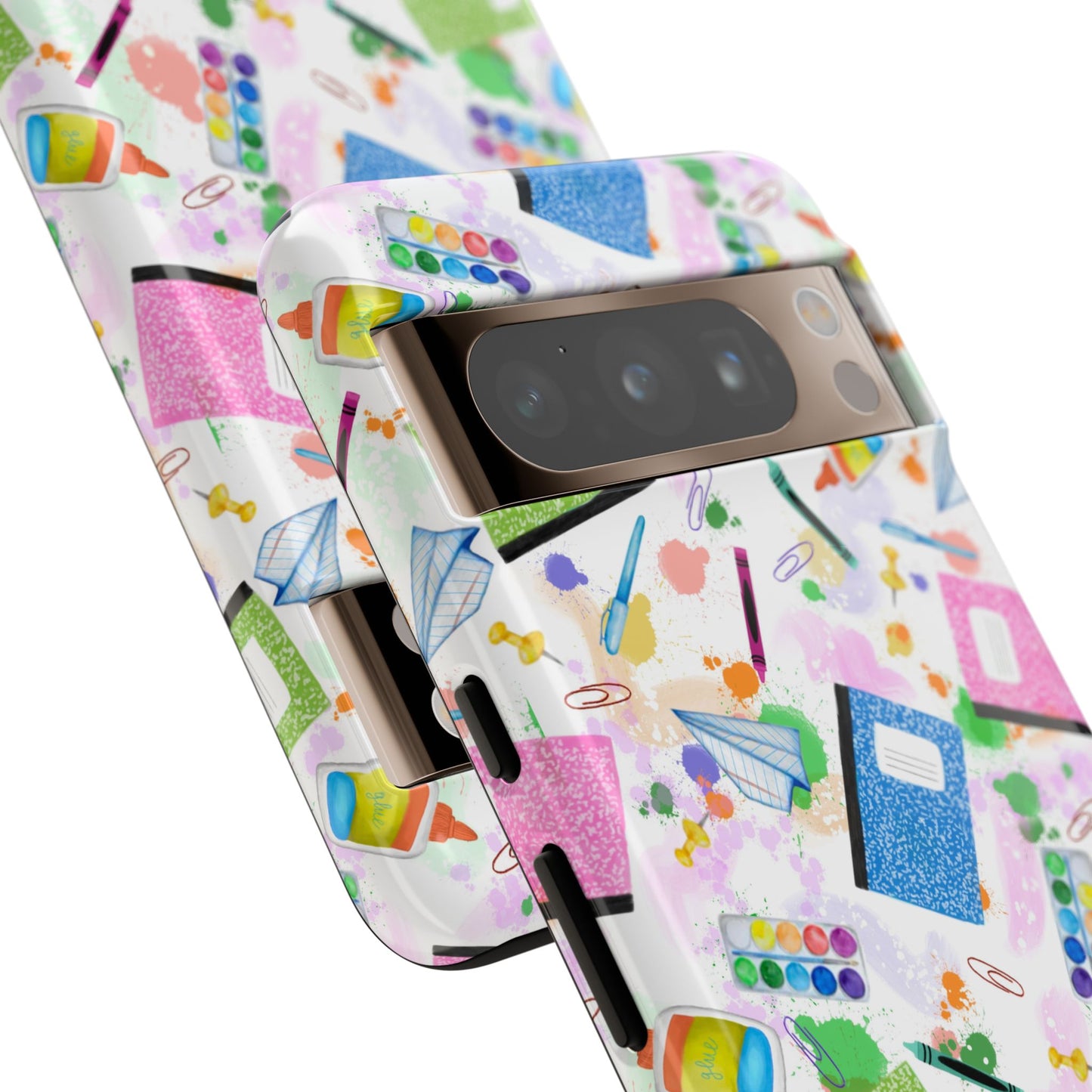 Colorful Art-Themed Phone Case, Cute Creative Gift for Artists, Unique Mobile Cover, Fun School Supplies Case, Bright Art Supplies Design