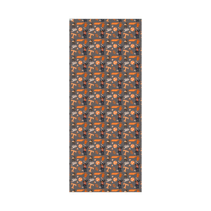 Tennessee Vols Gift Wrap Paper – Orange & Gray College Sports Wrapping Paper with Mascot, T & 'Vols' Logos
