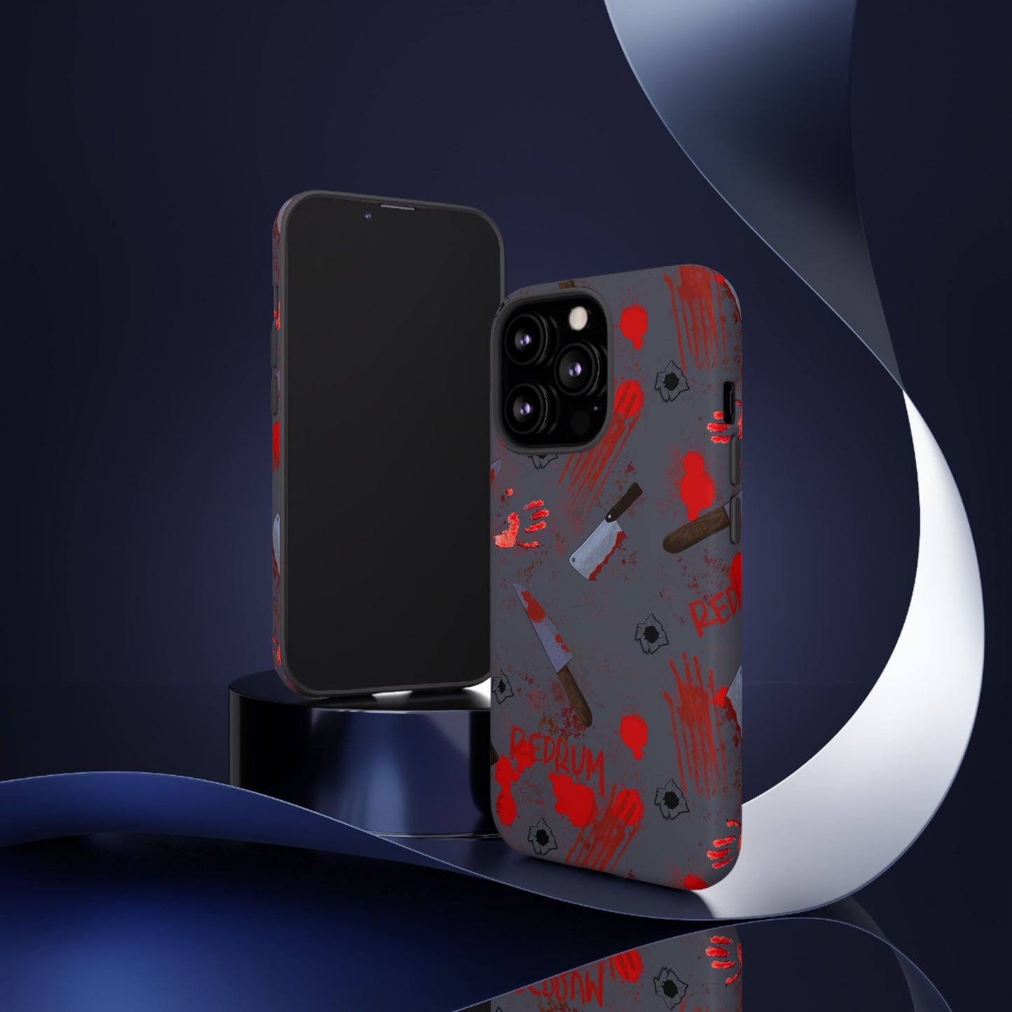 Blood Splatter Phone Case, Tough Case for Horror Fans, Halloween Accessory, Unique Gift for Gamers, Spooky Phone Cover