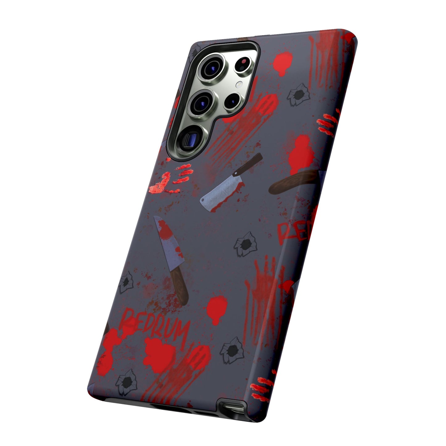 Blood Splatter Phone Case, Tough Case for Horror Fans, Halloween Accessory, Unique Gift for Gamers, Spooky Phone Cover