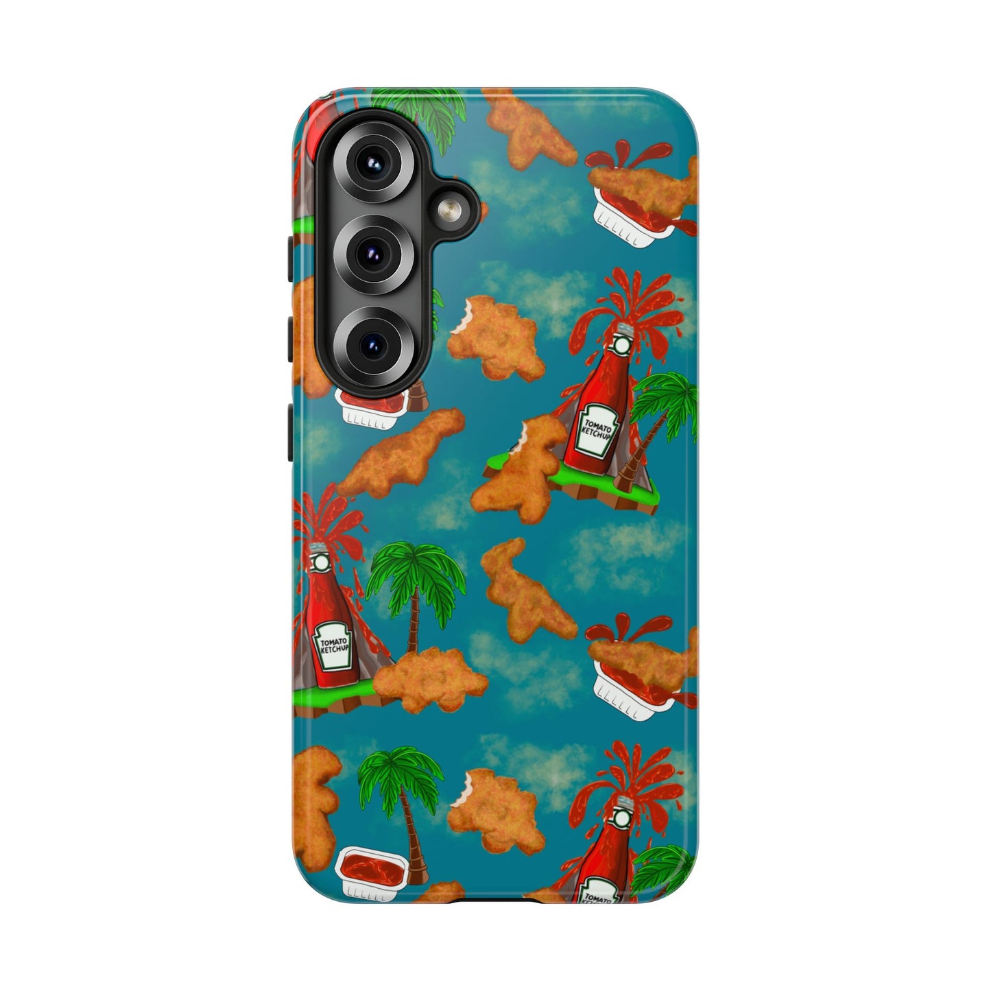 Dino Nuggets Phone Case - Tropical Vibes & Humor, Perfect Gift for Friends, Summer BBQ, Beach Lovers, Unique Accessory, Tough Cases