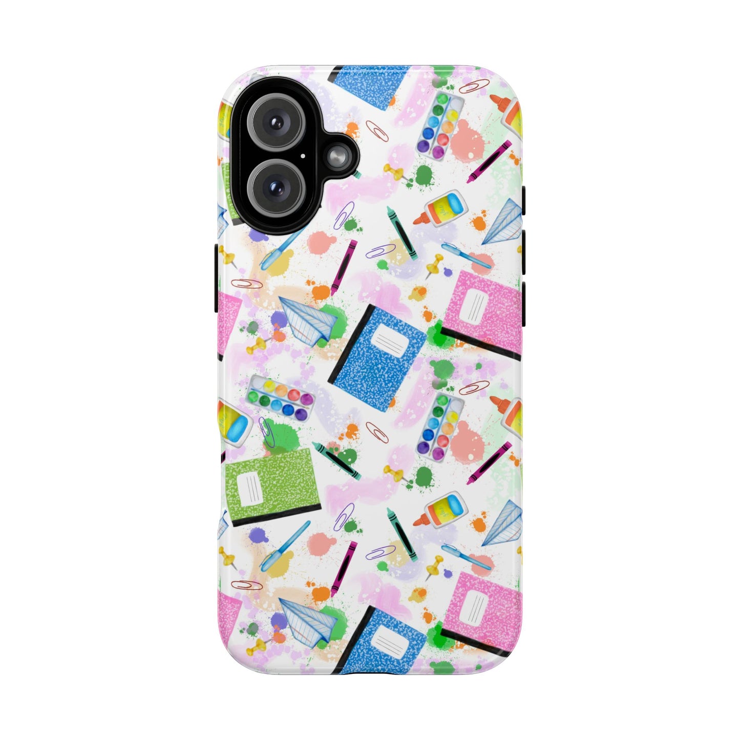 Colorful Art-Themed Phone Case, Cute Creative Gift for Artists, Unique Mobile Cover, Fun School Supplies Case, Bright Art Supplies Design