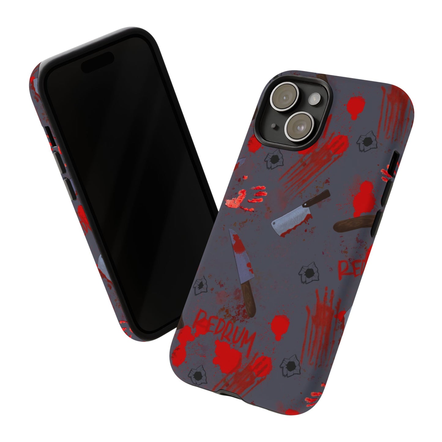 Blood Splatter Phone Case, Tough Case for Horror Fans, Halloween Accessory, Unique Gift for Gamers, Spooky Phone Cover