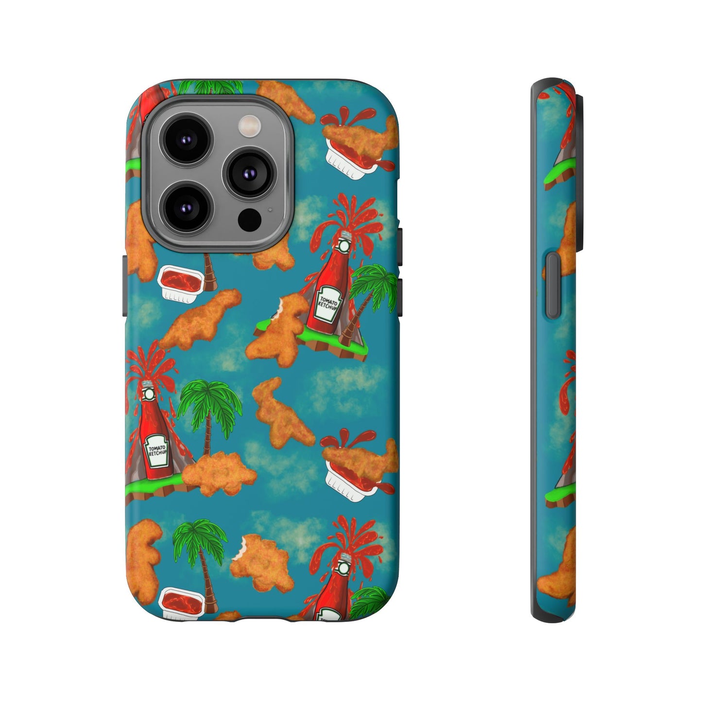 Dino Nuggets Phone Case - Tropical Vibes & Humor, Perfect Gift for Friends, Summer BBQ, Beach Lovers, Unique Accessory, Tough Cases