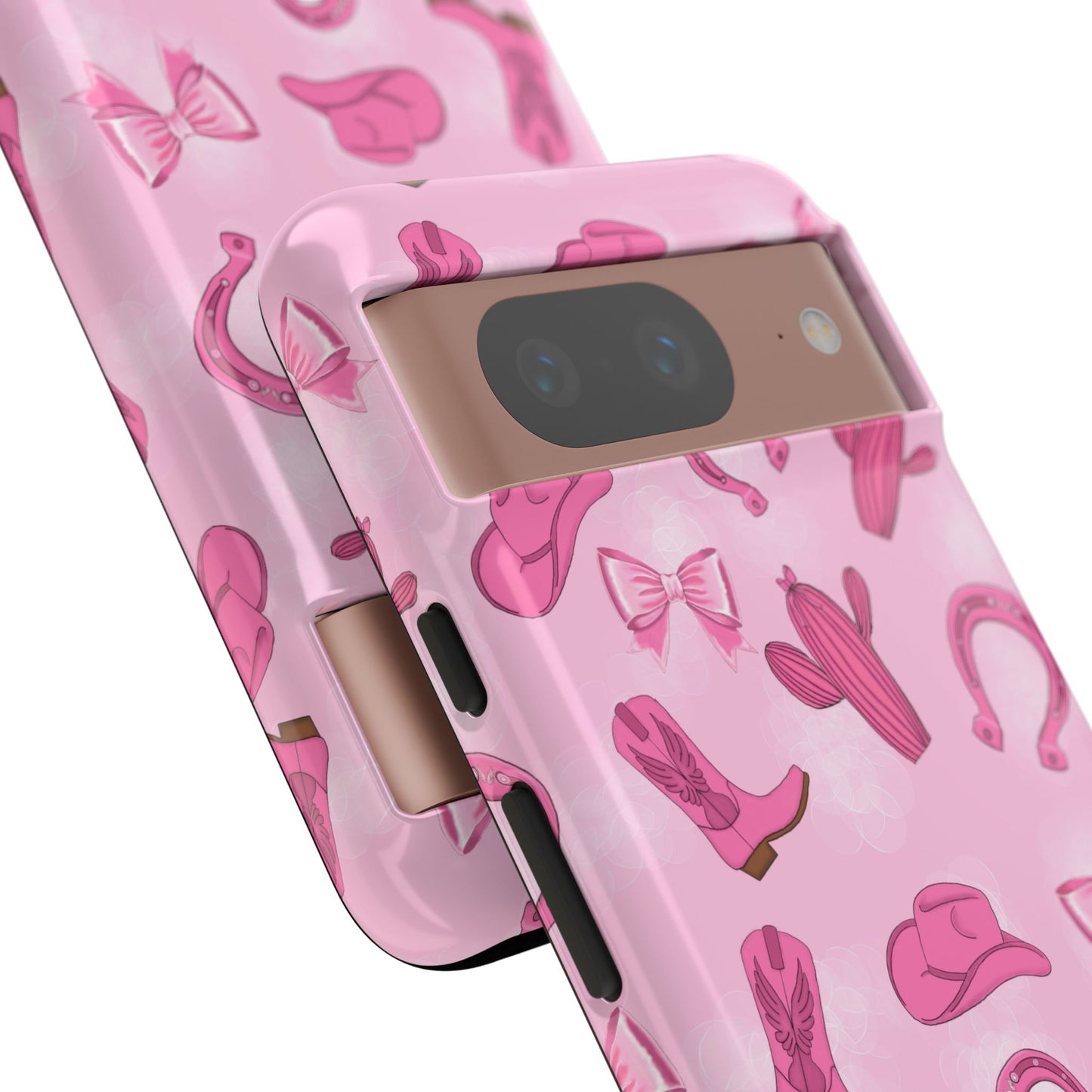 Cowgirl Chic Phone Case, Western Style Tough Case, Cute Pink Cowboy Theme, Gift for Rodeo Lovers, Country Western Decor