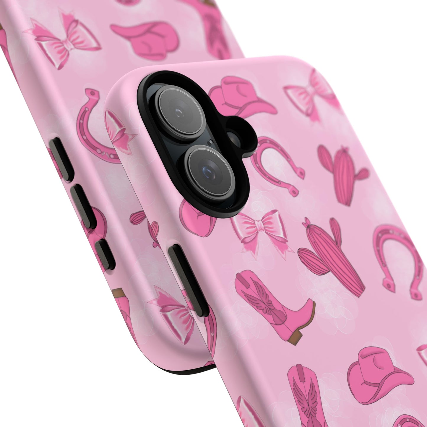 Cowgirl Chic Phone Case, Western Style Tough Case, Cute Pink Cowboy Theme, Gift for Rodeo Lovers, Country Western Decor