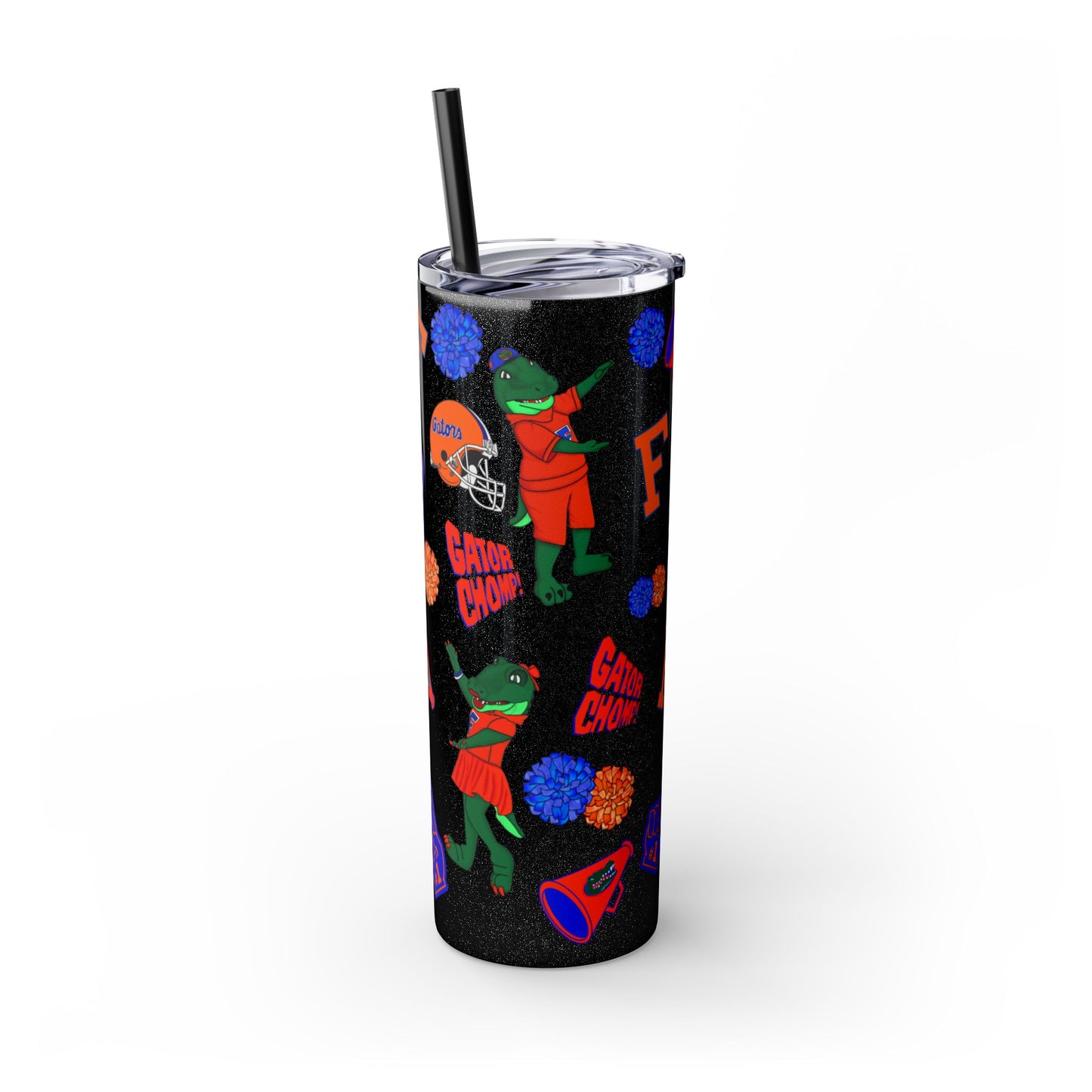 Florida Gators Spirit Skinny Tumbler - 20oz, Perfect for Game Day, Alumni Gifts, Sports Parties, Custom Drinkware, Florida Fan Merch