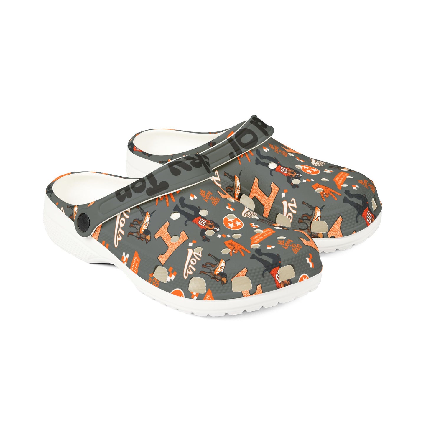 Tennessee Vols EVA Foam Crocs with Fun Patterns, Comfort Footwear for Sports Lovers, Perfect for Casual Outings, Gardens, and Special Events
