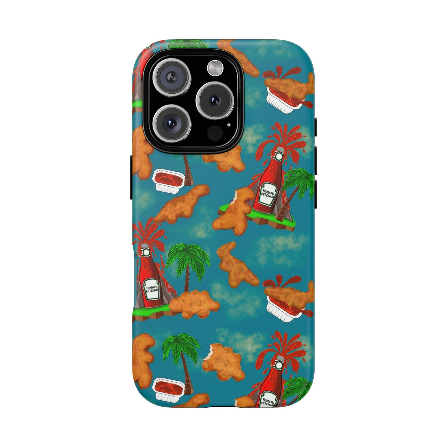 Dino Nuggets Phone Case - Tropical Vibes & Humor, Perfect Gift for Friends, Summer BBQ, Beach Lovers, Unique Accessory, Tough Cases