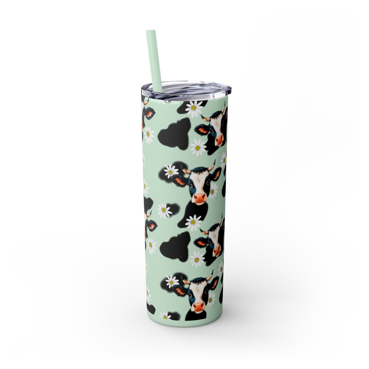 Charming Cow Print Tumbler with Straw, 20oz | Perfect for Cow Lovers, Unique Gift, Farmhouse Decor, Daily Hydration, Fun Drinkware