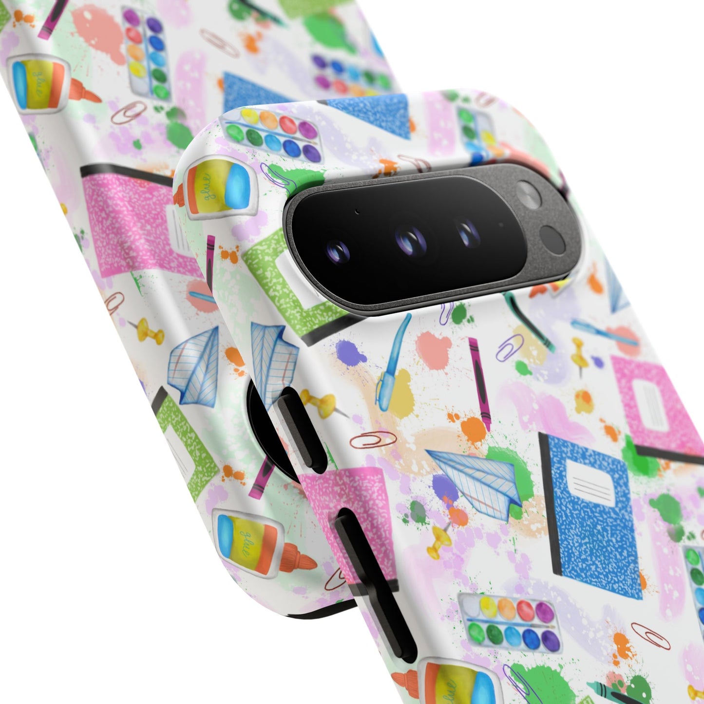 Colorful Art-Themed Phone Case, Cute Creative Gift for Artists, Unique Mobile Cover, Fun School Supplies Case, Bright Art Supplies Design