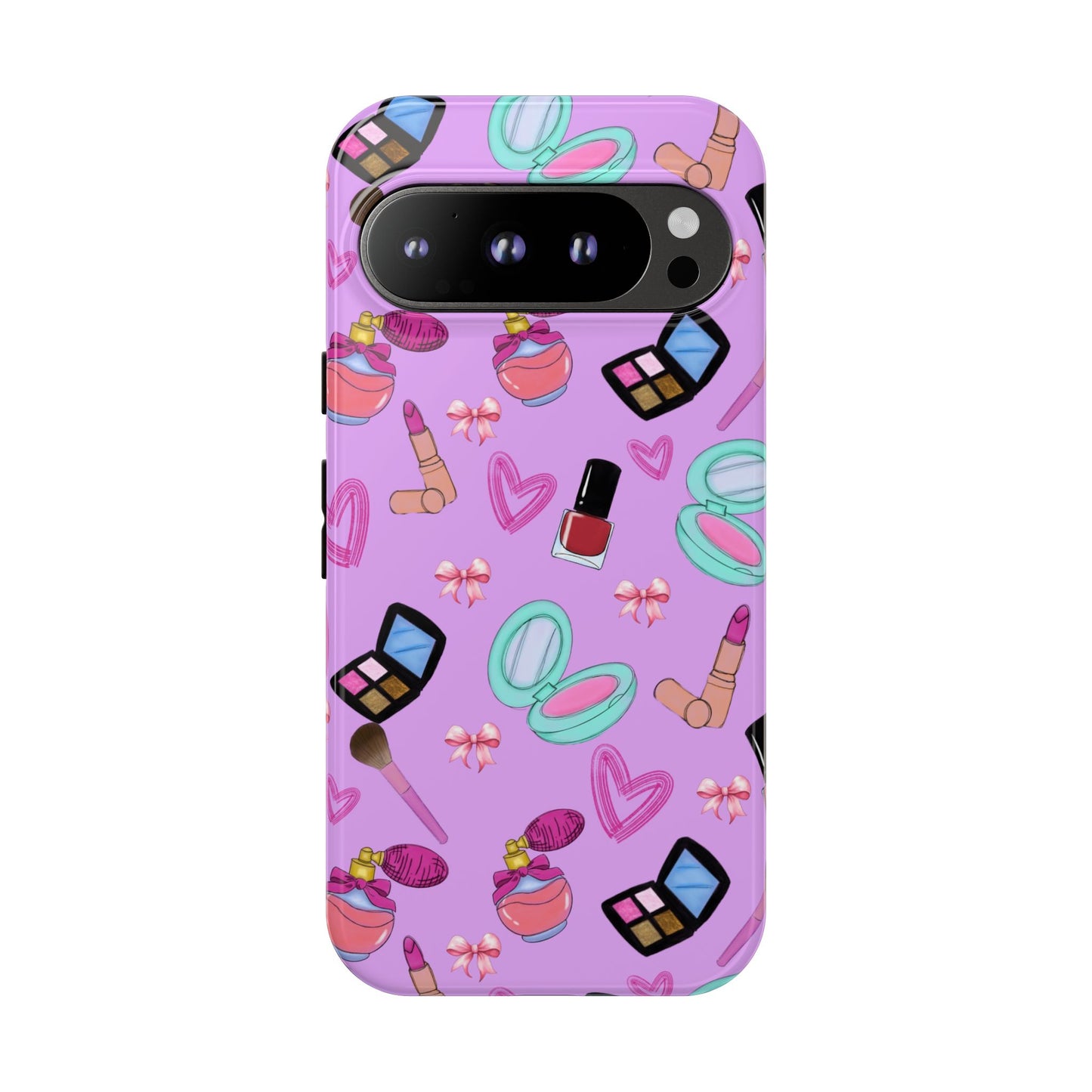 Cute Makeup Phone Case, Tough Cases, Cosmetic Lover Gift, Makeup Junkie Accessory, Beauty Phone Cover, Fun Design for Her