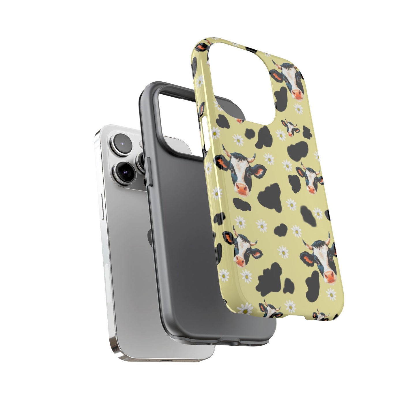 Cow Print Phone Case - Cute Protection for Animal Lovers, Gift for Farmhouse Decor, Cheerful Cow Design