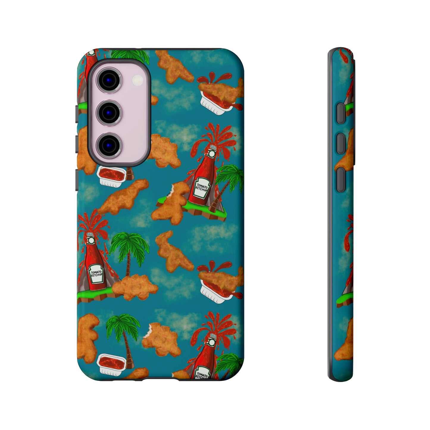 Dino Nuggets Phone Case - Tropical Vibes & Humor, Perfect Gift for Friends, Summer BBQ, Beach Lovers, Unique Accessory, Tough Cases
